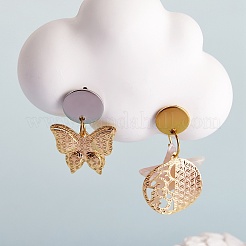 32 шт. 8 стиля вакуумного покрытия PVD нержавеющая сталь 304 фурнитура для сережек-гвоздиков&nbsp;STAS-SZ0001-39