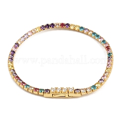 925 теннисный браслет из стерлингового серебра с микропаве из кубических цирконий для женщин&nbsp;BJEW-C117-01B-G01