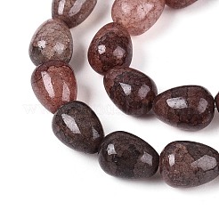 Выпечки нарисованные потрескивание стеклянные бусины пряди&nbsp;DGLA-N019-03A-13