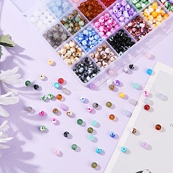 Наборы для изготовления браслетов из акриловых круглых бусин своими руками&nbsp;DIY-YW0012-84