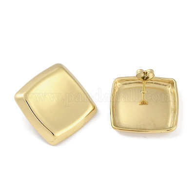 Серьги-гвоздики из нержавеющей стали 304 EJEW-C105-03G-1