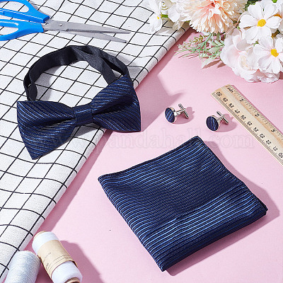 1 упаковка полиэстеровых галстуков-бабочек для мужчин AJEW-HY0002-40B-1