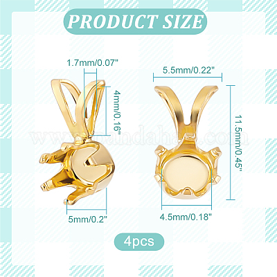 4 шт. подвеска из стерлингового серебра с кабошоном STER-NB0003-16-1