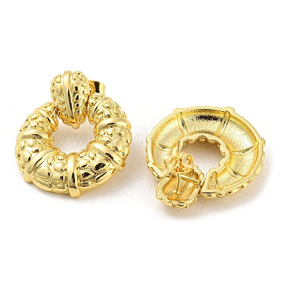 Латунные болтающиеся серьги EJEW-C066-14G-1