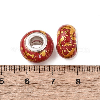 Европейские бусины-рондель из непрозрачной смолы RESI-Z046-01D-1