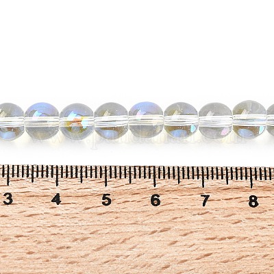 Стеклянные бусины с гальваническим покрытием  EGLA-Q062-8mm-A08-1