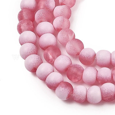 Матовое стекло треск бисер нитей GLAA-U001-4mm-M13-1