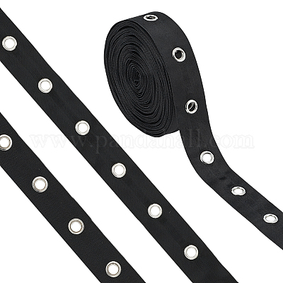 10 ярд полиэстеровых атласных лент с узором «елочка» и кольцами-люверсами OCOR-PH0005-36B-02-1