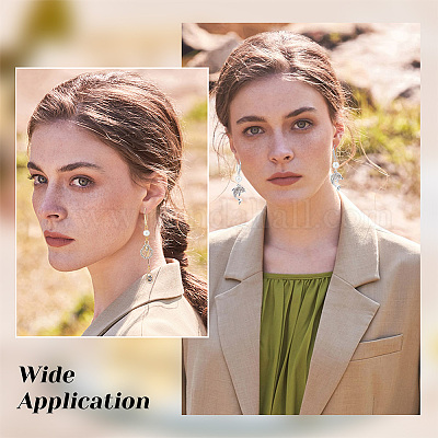 16 шт. 8 стильных латунных крючка для сережек с микропаве из прозрачного кубического циркония KK-BBC0012-30-1