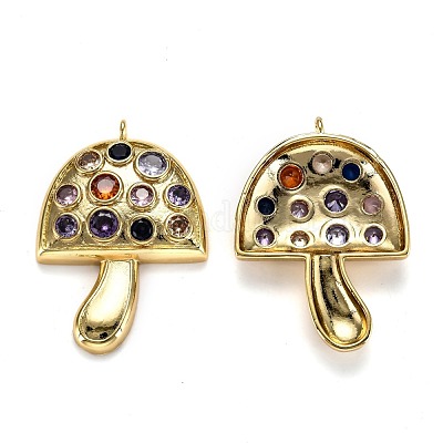 Осенняя тема латунные подвески с микропаве и фианитами ZIRC-L100-032G-1