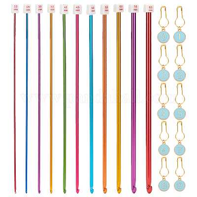 1 набор алюминиевых тунисских крючков для вязания DIY-NB0010-84-1