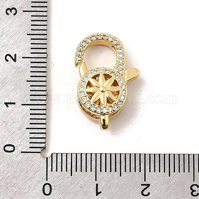 Латунный микро pave прозрачный кубический цирконий лобстер KK-A266-24E-G-1