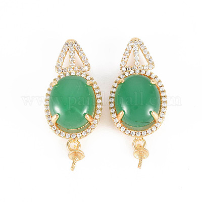 Латунная микропаве из прозрачного кубического циркония KK-T062-163G-NF-1