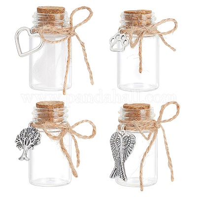 4 шт. 4 стиля прозрачные стеклянные бутылки желаний&nbsp;AJEW-PH01664-1