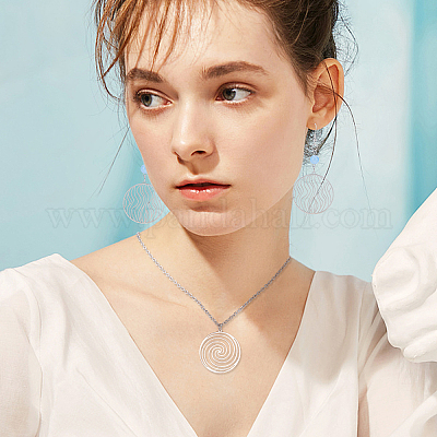 8 шт. 2 стиля филигранных подвесок из нержавеющей стали 201 STAS-DC0001-04-1