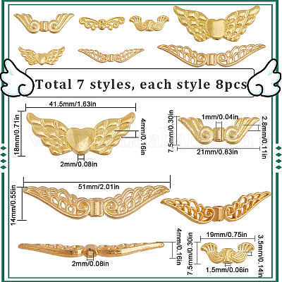 56шт 7 стиля бусины из сплава FIND-SC0006-71-1