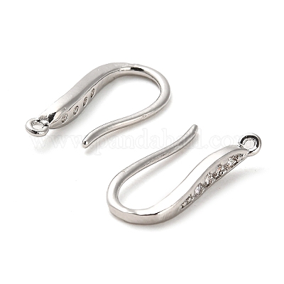 Латунь микро проложить кубического циркония серьги крючки KK-F870-08P-1
