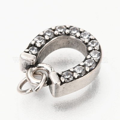 Латунные микропаве прозрачные кубические циркониевые подвески ZIRC-O036-24AS-1