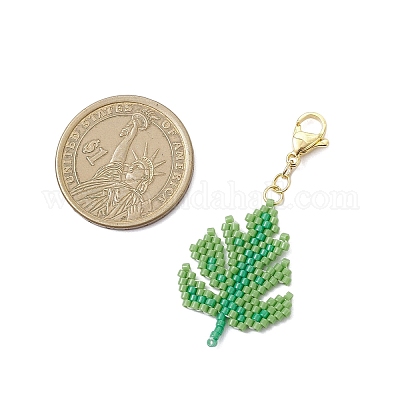 Подвесные украшения из стеклянных бусин ручной работы HJEW-MZ00358-01-1