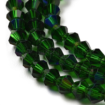 Прозрачные стеклянные бусины гальваническим пряди GLAA-F029-2mm-D25-1