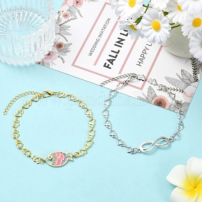 2шт латунный конец с цепями&nbsp;AJEW-CJ00012-1