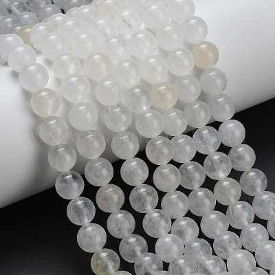 Нити бусин из натурального белого нефрита G-L642-B01-8mm-1