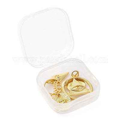 6шт 6 стиля латунные подвески с грубой поверхностью KK-LS0001-50-1