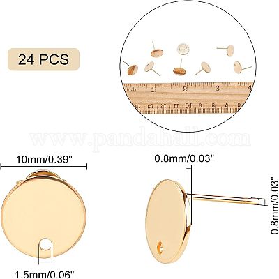 Фурнитура для сережек-гвоздиков из нержавеющей стали 304 STAS-UN0016-76G-1