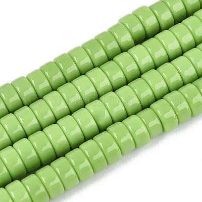 Непрозрачные сплошные цветные стеклянные бусины GLAA-N026-3x6mm-07-1