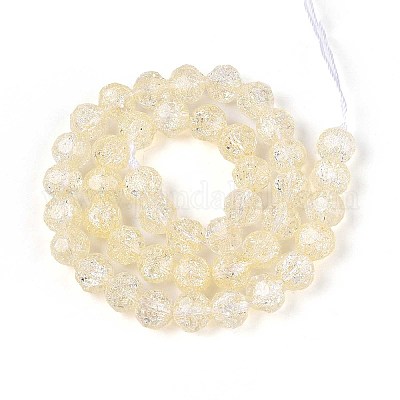 Прозрачные треск стекла бисер нитей GLAA-N053-10mm-10-1