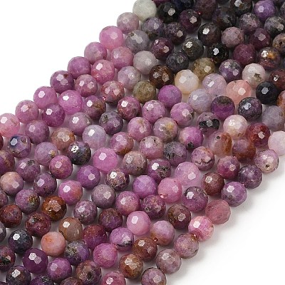 Натуральные рубиновые бисерные пряди&nbsp;G-B121-A01-01A-1