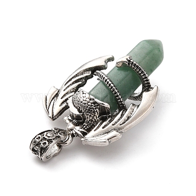 Натуральный зеленый авантюрин отметил кулоны G-B042-04P-56-1