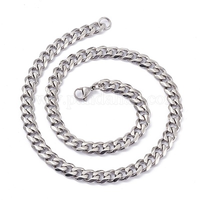 Не тускнеющие мужские ожерелья из нержавеющей стали 304 с панцирной цепью NJEW-I248-06A-P-1