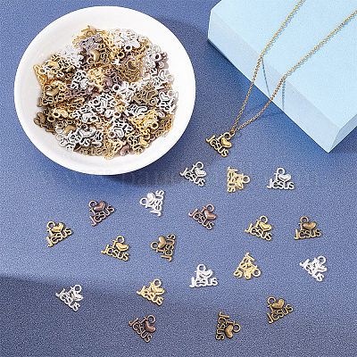 120 шт. 6 цвета подвески из сплава в тибетском стиле FIND-NB0003-13-1