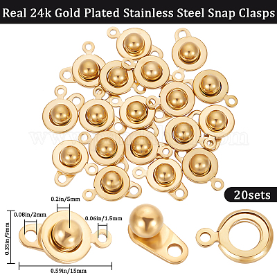 20 шт. застежка-кнопка из нержавеющей стали 201 STAS-BBC0005-88A-1