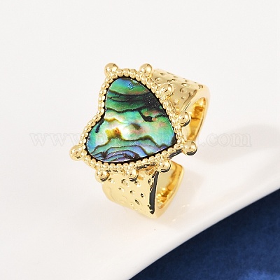 Латунь регулируемые манжеты кольца RJEW-C140-06G-1