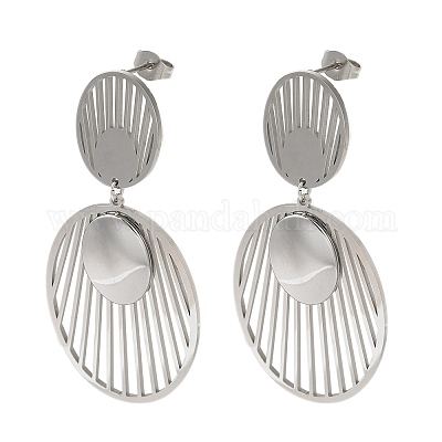 Женские серьги-гвоздики из нержавеющей стали EJEW-C110-04P-1