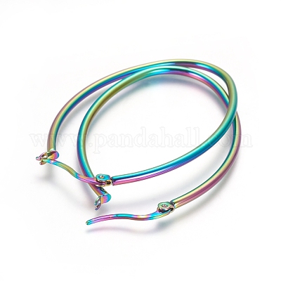 Серьги-кольца геометрической формы из нержавеющей стали 304 STAS-D171-05B-M-1