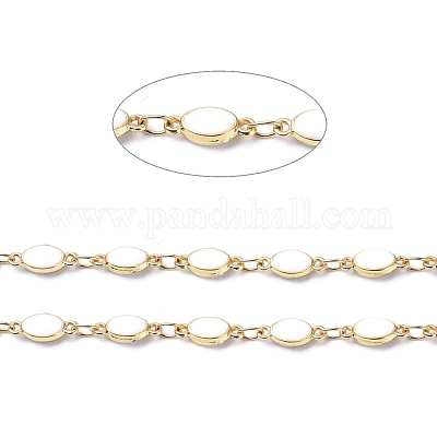 Цепи ручной работы с овальными звеньями из сплава эмали ENAM-F138-08A-RS-1