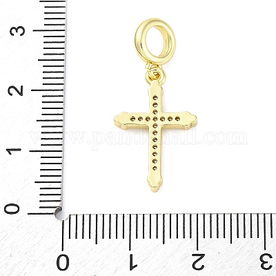 Латунь микропейв кубический цирконий европейские подвески с подвесками KK-D325-16G-1