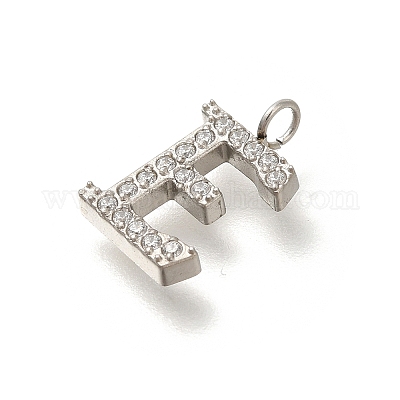 Подвески из нержавеющей стали 304 с микропаве из кубического циркония STAS-H228-06P-E-1
