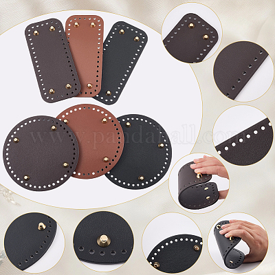 6 шт. 6 стиля прямоугольные и круглые сумки из искусственной кожи для вязания крючком DIY-CL0002-18-1