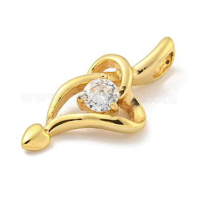 Подвески из нержавеющей стали 304 с ионным покрытием (IP) и кубическим цирконием STAS-C102-03G-1