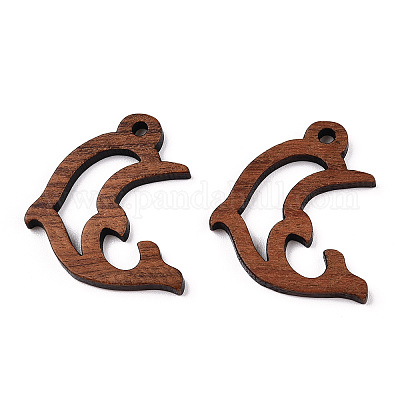 Подвески из натурального орехового дерева WOOD-T023-26-1