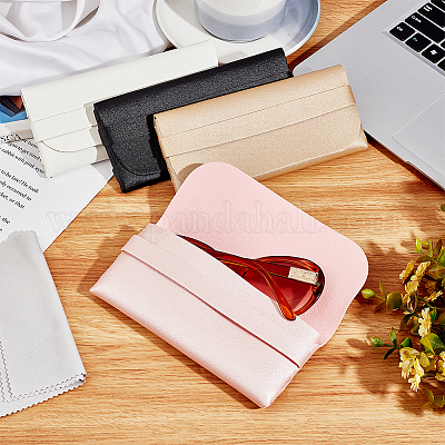 Ahademaker 4 шт. 4 цвета чехол для очков из искусственной кожи AJEW-GA0005-19-1