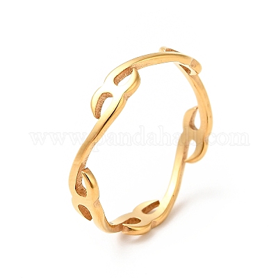 Ионное покрытие (ip) 201 нержавеющая сталь буква x палец кольцо для женщин RJEW-G266-14G-1