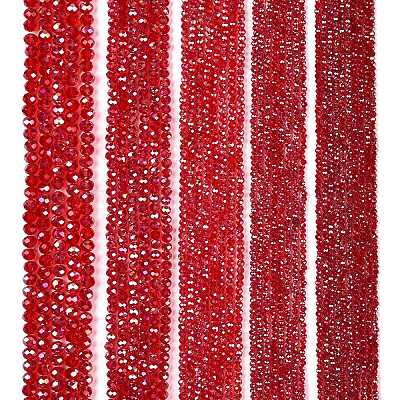 Стеклянные бусины с гальваническим покрытием  EGLA-A044-T6mm-B01-1