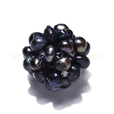 Круглые натуральные культивированные пресноводные жемчужные бусины PEAR-N020-04D-1