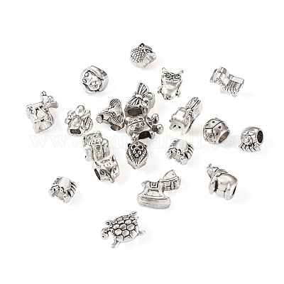 36шт 18 стиля европейские бусины из сплава в тибетском стиле FIND-KS0001-21-1