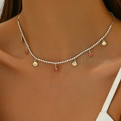 Элегантный латунный кулон в стиле океана с прозрачным кубическим цирконием из панциря черепахи RD4972-1